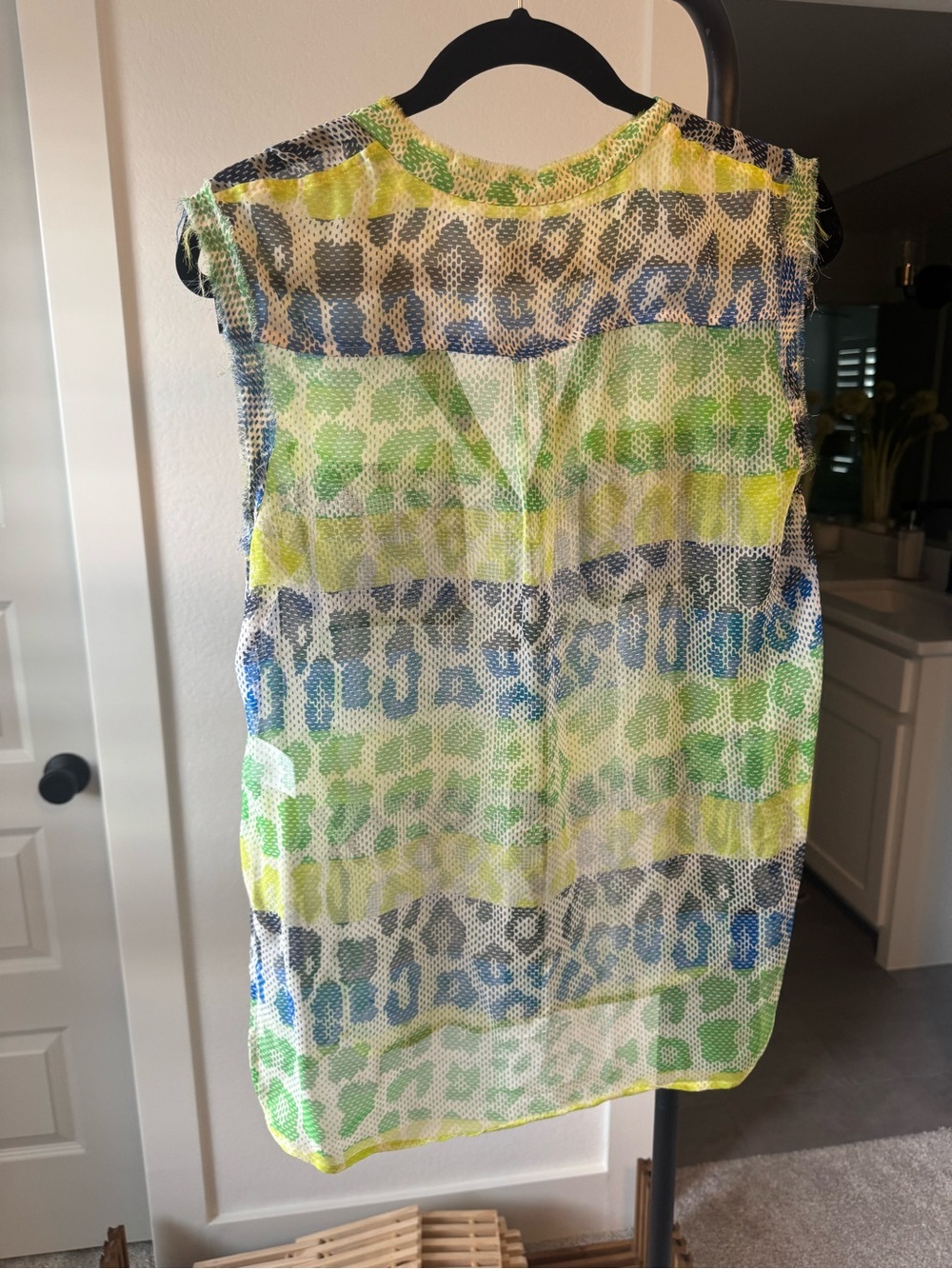 Equipment Printed Sheer Button-Front Shell Top - Multicolor - Picture 2 of 6